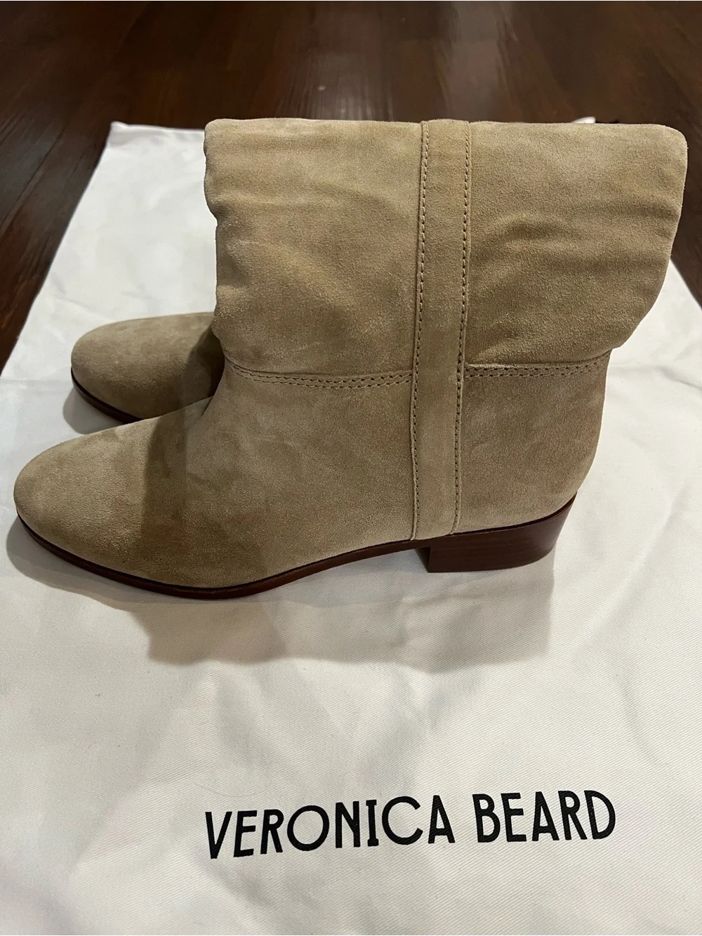 Veronica Beard Dwyer Wide-Calf Suede Boots